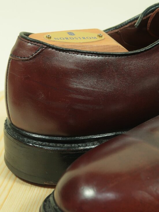 Allen Edmonds Leeds Shell Cordovan Dress Shoes Mens 8.5D Brown PTB main image 8
